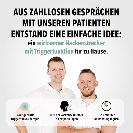 Die beiden Osteopathen, aus deren Praxisalltag der Nackenstrecker entstanden ist